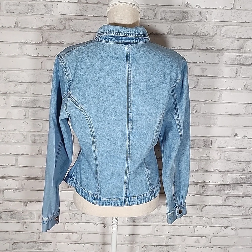 Newport News Vintage Floral Jean Denim Jacket
